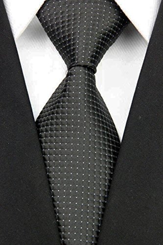 Wehug Lot 6 PCS Men's Solid Tie Silk Tie Woven Necktie Jacquard Neck Ties Classic Ties For Men style027