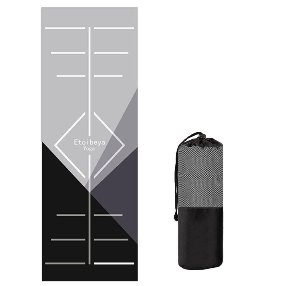 Oaygat Yoga Towel Non Slip Hot Yoga Mat Towel Pilates Towel 24" x72" Quick-drying Yoga Blanket Mat Towel Yoga Cloth Breathable Fitness Mat Towel Soft Sweat Microfiber Yoga Mat Towel with Carrying Bag