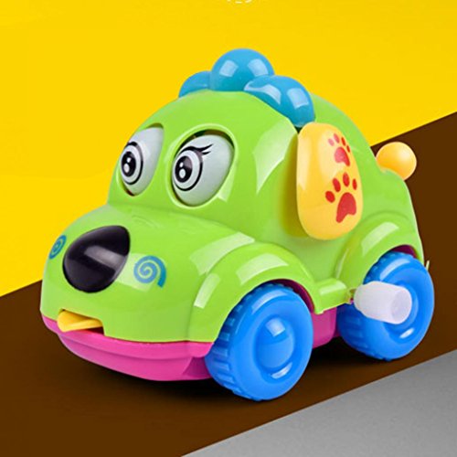 Catnew Cute Cartoon Running Car Wind Up Toy Clockwork Classic Baby Toddler Kids Toy - Random Color