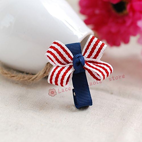 Lace Kenzola 2pc Toddler Mini Sailor Theme Bow Hair Barrettes Set