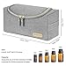 Simboom Essential Oil Travel Bag for 14 Bottles Holder, Essential Oils Storage Organizer Bag, Cosmetic Pouch - Gray
