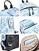 Leaper School Backpack for Teens Girls Geometric Pattern College Bags Blue