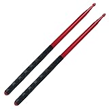 Piutouyar 5A Drum Sticks, Red Nylon Drumsticks Oval