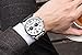 Military Watches for Men Men's Leather Strap Analog Quartz Wristwatch Fashion Sport Watch for Men Chronograph Date CAOWTAN (Black Silver White)
