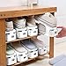 AQUAPRO Shoe Slots Organizer, Adjustable Shoe Stacker Space Saver, Double Deck Shoe Rack Holder for Closet Organization (10-Pack)(White)…