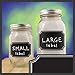 24 Small and Large Mason Jar Chalkboard Labels for Organizing Your Home and Kitchen - Perfect for Your Glass and Plastic Jars with Easy Identification – Reusable