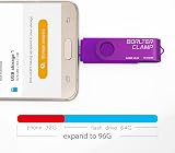 BORLTER CLAMP 64GB OTG USB Flash Drive Dual Micro USB Android Computer Purple view 3