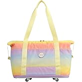 Large Travel Duffel Bag With Wheels Waterproof Lightweight, Sports Tote Gym Bag, Carry on Luggage with Dry&Wet Separation for Gym, Vacation