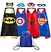 Supreal Supply Company Superhero Dress up Costumes Kids Cartoon Capes Set with Masks for Party Boys Birthday 4PCS with a Bag (BoysCostumes4PCS-Bag)