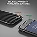 BASSTOP Carbon Fiber Hybrid Rubberized Super-Slim Anti-Slip Grip Full Body Protector Cover Premium Flexible Soft TPU Case for Apple iphone 7, iPhone 8- (Black 4.7