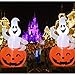Halloween Inflatable Ghost in Pumpkin with Hat 4.5ft, Merryxgift Inflatable Halloween Blow up Decorations for Holiday Indoor Outdoor Yard Garden Lawn