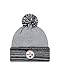 New Era NFL Pittsburgh Steelers Women's Snow Crown Redux Knit Beanie, One Size, Gray