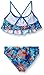 Kanu Surf Girls Flounce Bikini Beach Sport 2 Piece Swimsuit, Karlie Floral Blue, 14