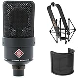 Neumann TLM 103 Large Diaphragm Condenser Microphone (Black) With Suspension Shockmount &amp; Pop Filter