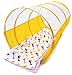 eWonderWorld 3.25' Sunshine Yellow Kid’S Pop-Up Play Tunnel with Carrying Bag – Children’S Tunnel, Play Tube, Crawl Tunnel for Toddlers, Toy Tunnel