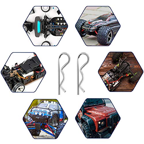 KCRTEK 50Pack Universal RC Body Clips for All 1/10 1/12 Scale Redcat