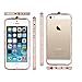 Luxury Diamond Crystal Rhinestone Bling Metal Frame Bumper Case Cover for Iphone 6 (4.7-inch) (Rose Gold)