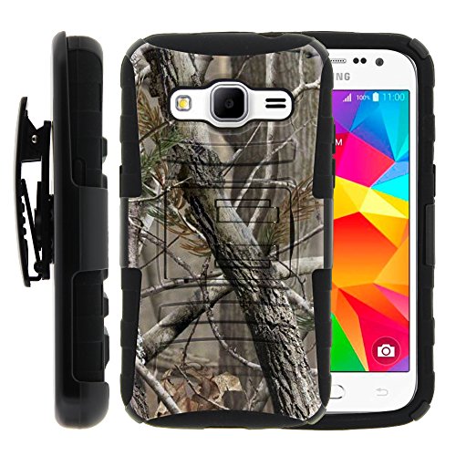Samsung Galaxy Core Prime Case, Samsung Galaxy Core Prime Holster, Two Layer Hybrid Armor Hard Cover with Built in Kickstand and Unique Graphic Images for Samsung Galaxy Core Prime G360 (Boost Mobile) from MINITURTLE | Includes Screen Protector - Nat