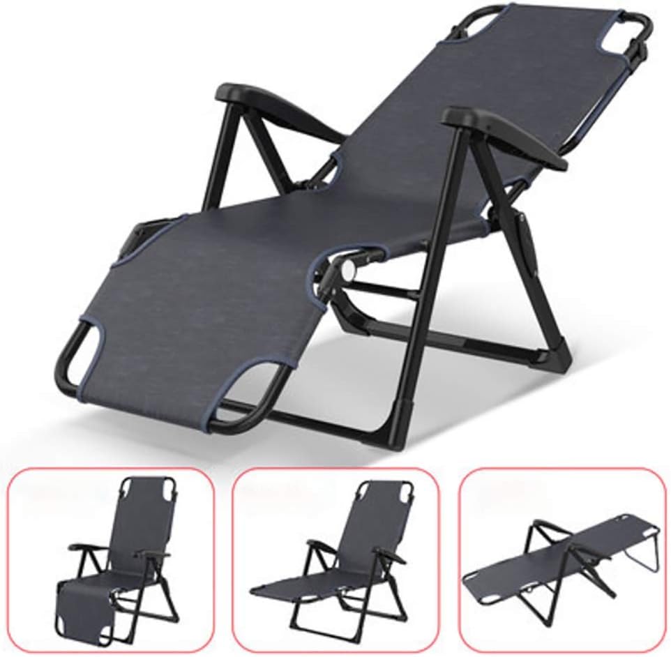 KDJJH Zero Gravity Lounge Chair, Breathable Lounge Chair Outdoor Deck Chair Folding Camping Cot Zero Gravity Chairs for Outdoor Yard Porch,gray_167x67x40cm/66x26x16inch