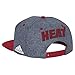 NBA Miami Heat Men's Fanwear Flat Brim Snapback Cap, One Size, Grey