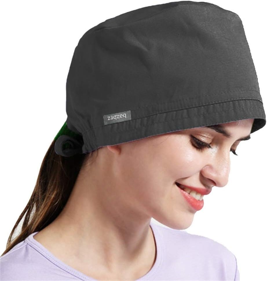 Surgical Scrub Cap Medical Doctor Bouffant Hat with Sweatband for Womens Mens,One Size