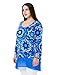 Chicwe Women's Floral Printed Plus Size Tunic Top with Chiffon Hem Size 12-28
