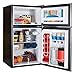 GE HC32TW10SV Haier 3.2 Cu. Ft. Compact Refrigerator with Full-Width Glass Shelves, True Separate Freezer, Dispense-a-Can® Storage, and Interior Lighting, in Virtual Steel