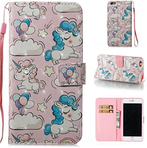 iPhone 6S Plus Wallet Case,iPhone 6 Plus Case,Firefish Protective Wallet Cover [Kickstand Feature] Shockproof Case [Wrist Strap] Anti-scratches Cover Card Slot Holder for iPhone 6 Plus/6s Plus -Pink