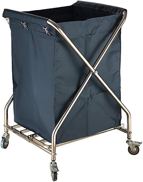 Carrito de lavandería Carro Clasificador de Lavandería Tipo X Plegable