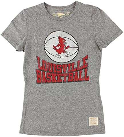 Distant Replays Womens Louisville Cardinals College Vintage T Shirt Grey XL