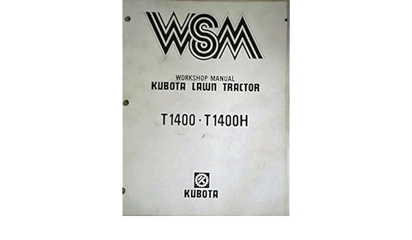 Kubota t1400h owners manual Kubota t1400h owners manual