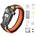 Running Outsides – Emergency paracord bracelet - The Utimate Survival Gear kit with fire starter, Embedded Compass, Emergency Knife & Loud Whistle, Quick Release for backpacking, hiking, camping.