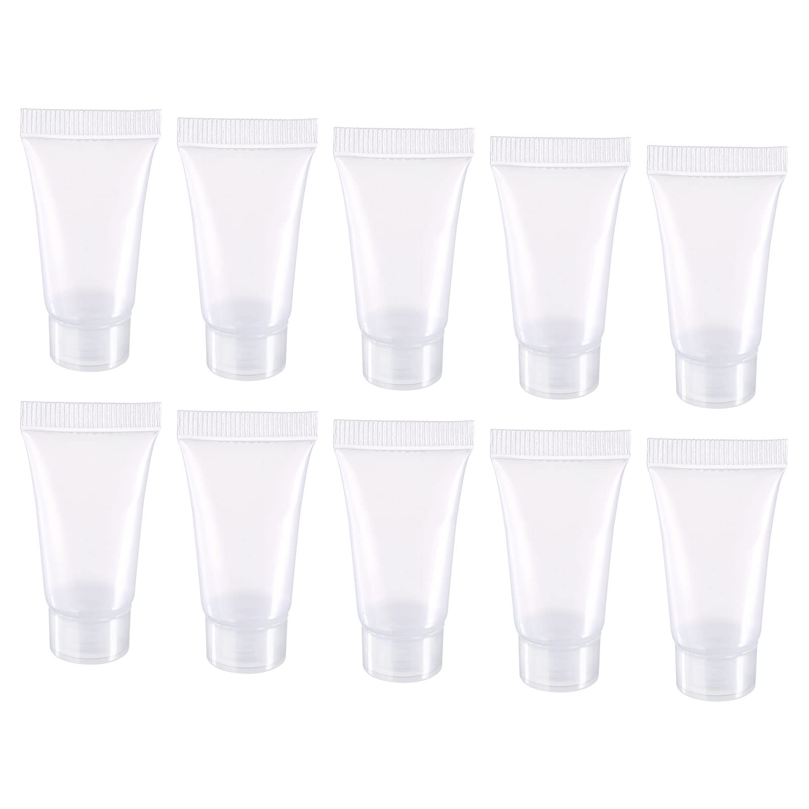 M METERXITY 20 Pack Refillable Travel Bottles - Shampoo Conditioner Empty Cosmetic Tubes with Screw Lid Apply to Household Travel (5ml, Clear)