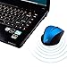 iXCC Wireless Mouse 2.4GHz 1600 DPI 6 Buttons Ergonomic Optical Mouse with Nano USB Receiver for PC, Mac, Netbook, Laptop or More - Blue