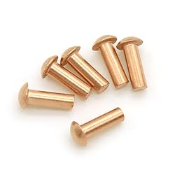 100 Pieces Round Head Solid Rivets Fasteners Copper