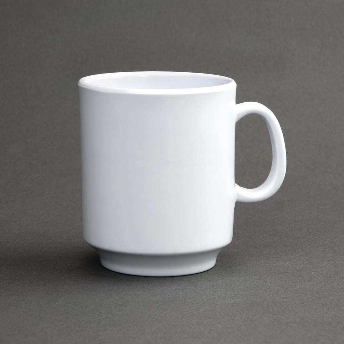 Kristallon White Melamine Mugs - Extra Durable and Dishwasher Safe - 340ml / 12oz - Pack of 6