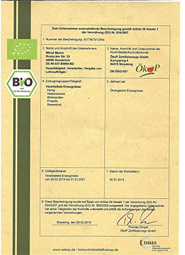 Bio-Lindenblüten-Honig von ImkerPur, 1 kg, im wiederverw. Vorratsglas, naturbelassen, fein-fruchtig, mit einer erfrischenden Zitronen-Note (Bio, 1 kg) – Bild 5