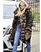 Roiii Ladies Quilted Casual Vintage Faux Fur Collar Warm Thick Womens Jacket Coat