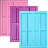 SENHAI 3 Pack Rectangle Silicone Molds, 8-Cavity Flexible and Non-Stick DIY Soap Molds Energy Bar Cereal Bar Maker Chocolate 