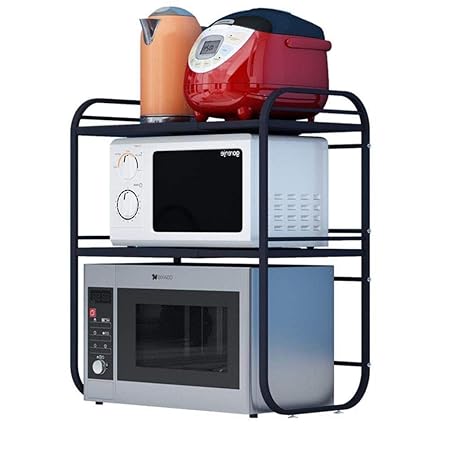 WOYQS 2 Capas De Acero Inoxidable Microondas Soporte del ...