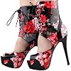 SHOW-STORY-Retro-Black-Red-Floral-Print-Lace-Up-Platform-High-Heel-Club-Ankle-Bootie-SandalsLF80888