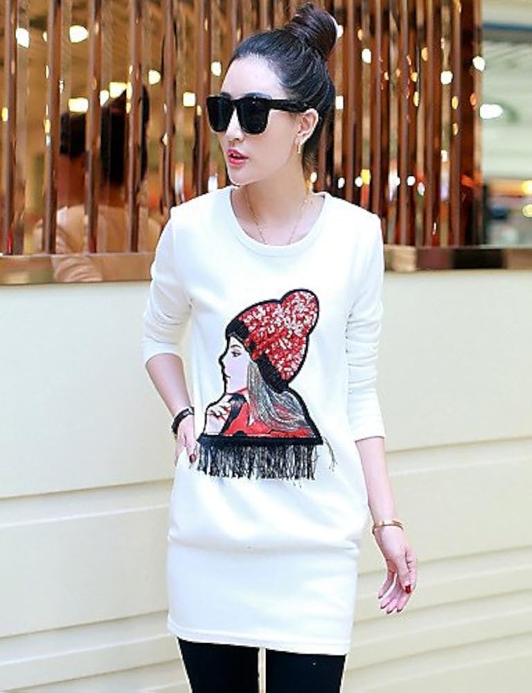 Hjl Women S Print Letter Red White Black Fleece Lining T