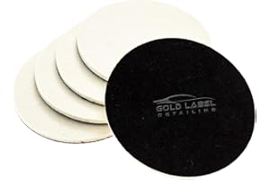 Gold Label Detailing Glass Polishing Pad Discs for Use with Cerium Oxide 5 Pack | 3", 5" and 6" | Remove Scratches and Scuffs in Windshields, Windows, Table Tops and More (6")