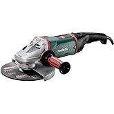 Metabo 9-Angle Grinder, 6,600 RPM, 15.0 Amp W/Lock-On Trigger, Performance Angle Grinders, W24-230 MVT, 606467420, Green