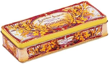 FRANCIA VINTAGE CAJA DECORATIVA METAL 19x9x4cm PUB JABON DE MIMOSAS: Amazon.es: Hogar