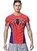 Red Plume Men's Compression Sports Fitness Shirt Armor , Men Spider T-shirt (XL)