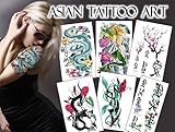Asian Art Temporary Tattoos Package