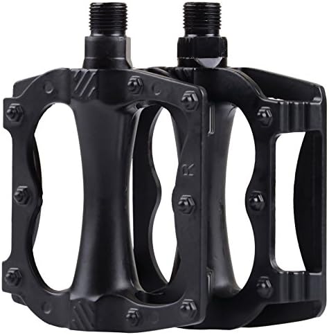 Aluminium Alloy Bicycle Pedals for Road Bike/Fixed Gear Bike/ MTB (Black)