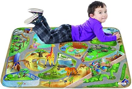 Kids Ultra Soft Play Mat for Children Learnig Carpet Area Rugs - Zoo Design 39x59 inch