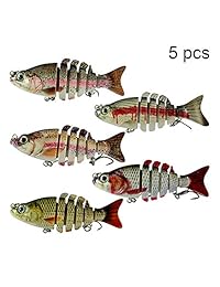 ODS señuelo señuelos de pesca Swimbaits articulados duros para Bass Trout Crankbait Pike Mustad Hook 5 unids